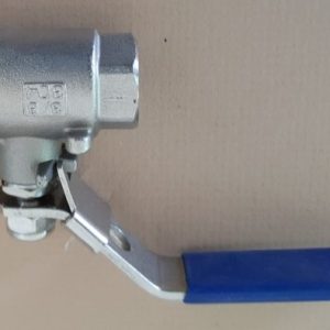S/S Ball Valve 2 piece full bore 3/8 BSP with lock