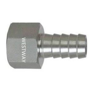 S/S Hose Nipple 1/2 BSP Female 13mm Barb