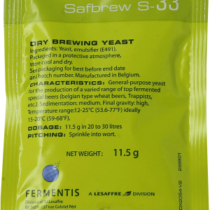 Fermentis Yeast - Safbrew S-33 (11g)